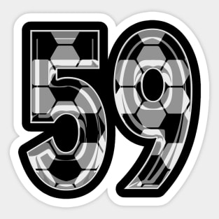 Soccer Number 59 Soccer Jersey #59 Soccer Mom Player Fan Sticker